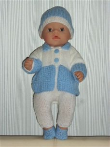 Winterpakje lichtblauw Baby Born 43 cm