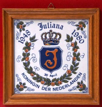 Tegel 1948 Juliana 1980 30 April - Koningin der Nederlanden - 1