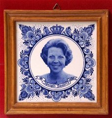 Tegel Koningin Beatrix 1980