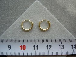 Gouden creolen, 9 mm (zeer klein)