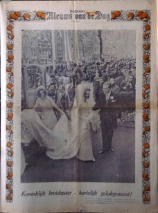 De Courant Nieuws van de Dag - huwelijk Beatrix-Claus 1966