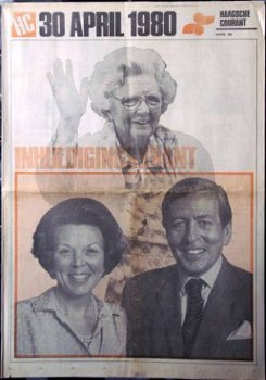 Haagsche Courant - inhuldiging Beatrix 1980 - 1