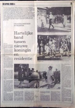 Haagsche Courant - inhuldiging Beatrix 1980 - 1