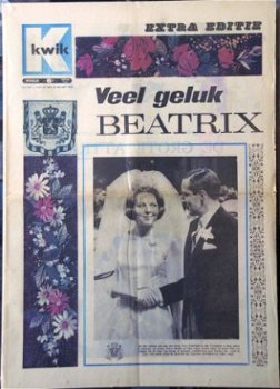 Weekkrant Kwik - huwelijk Beatrix-Claus 1966 - 1