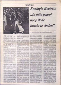 Nederlands Dagblad - inhuldiging Beatrix 1980 - 1