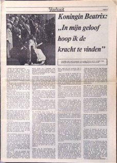 Nederlands Dagblad - inhuldiging Beatrix 1980