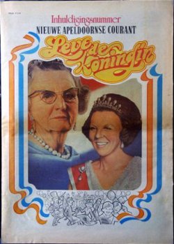 Nieuwe Apeldoornse Courant - inhuldiging Beatrix 1980 - 1
