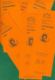 Beatrix' Koninginnedag Programma's Amersfoort 1985-1992 8st.