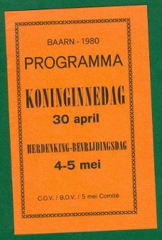 Beatrix' Koninginnedag - Programma Baarn 1980