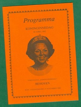 Beatrix' Koninginnedag - Programma Besoyen 1985 - 1