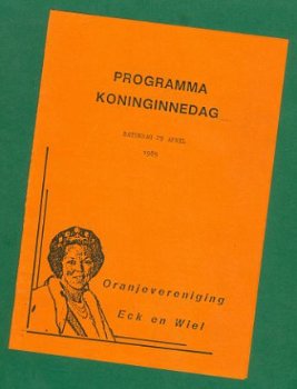 Beatrix' Koninginnedag - Programma Eck en Wiel 1989 (folder) - 1