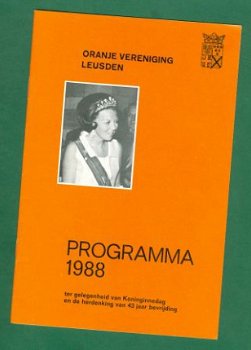 Beatrix' Koninginnedag - Programma Leusden 1988 - 1