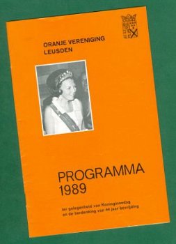 Beatrix' Koninginnedag - Programma Leusden 1989 - 1