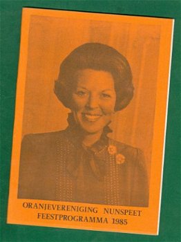 Beatrix' Koninginnedag - Programma Nunspeet 1985 - 1