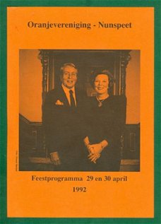 Beatrix' Koninginnedag - Programma Nunspeet 1992 (folder)