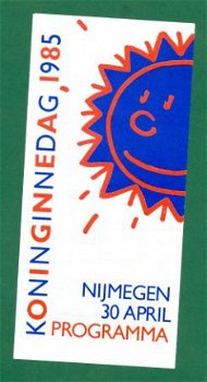 Beatrix' Koninginnedag - Programma Nijmegen 1985 (folder) - 1