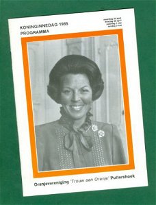 Beatrix' Koninginnedag - Programma Puttershoek 1985