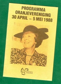 Beatrix' Koninginnedag - Programma Woudenberg 1988 - 1