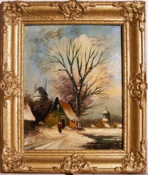 Schilderij winterlandschap - 1