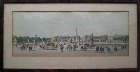 Prent Parijs. Place de la Concorde - 1