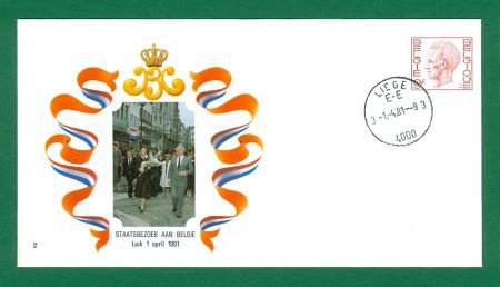 FDC 2 Staatsbezoek van Beatrix aan Luik (België) 1981 - 1