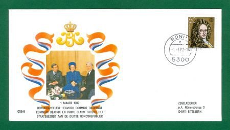 FDC OSE-9 Staatsbezoek Beatrix en Claus aan Duitsland 1982 - 1