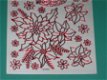 Stickervel -- KERSTBLOEMEN / KERSTSTERREN --- 123269 -- ROOD - 1 - Thumbnail