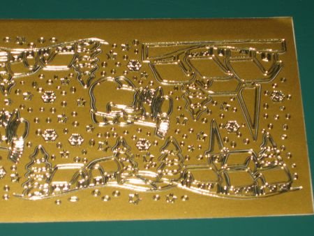 Stickervel --- DORP IN DE SNEEUW --- 558 --- GOUD - Afbeelding 2