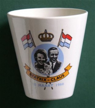 Beker Huwelijk Beatrix & Claus 10 maart 1966 - 1