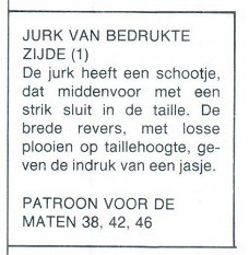 Origineel naaipatroon jurk van bedrukte zijde Z829-2