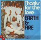 VINYLSINGLE * EARTH & FIRE * THANKS FOR THE LOVE * HOLLAND - 1 - Thumbnail