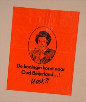 Plastic draagtas Beatrix komt naar Oud-Beijerland (1989) - 1