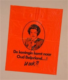 Plastic draagtas Beatrix komt naar Oud-Beijerland (1989)