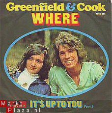 VINYLSINGLE * GREENFIELD & COOK * WHERE * GERMANY  7" *