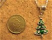 NIEUW kerstboom ketting groen met strass - 1 - Thumbnail