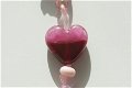 Handgemaakte raamhanger van glas roze NIEUW. - 1 - Thumbnail