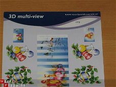 3D Multi-view knipvel (A5)-- KERST -- KERSTKLOKKEN & -BALLEN