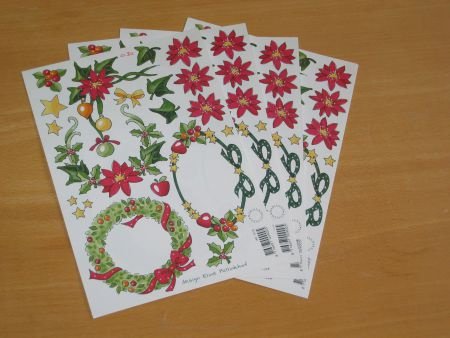 4 Knipvellen (A5) --- KERST KADERS en BLOEMEN - 1