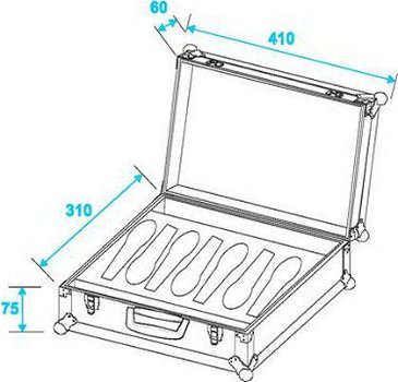 TE-Pro Case 7-Mike, voor 7 microfoons + opbergvak voor kabel - 5