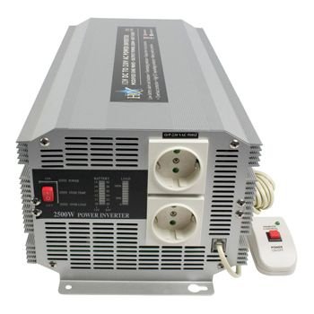 Omvormer 12 - 230 V 2500 W 2x wcd, HQ-INV2500/12 - 1