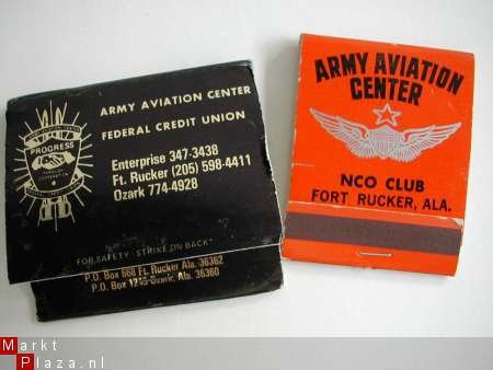 2 mapjes lucifers army aviation center nco club ongebruikt - 1