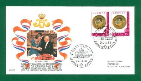 FDC OSE-33 (b) 26-3-85 - Galadiner met pres. Pertini (It.) - 1