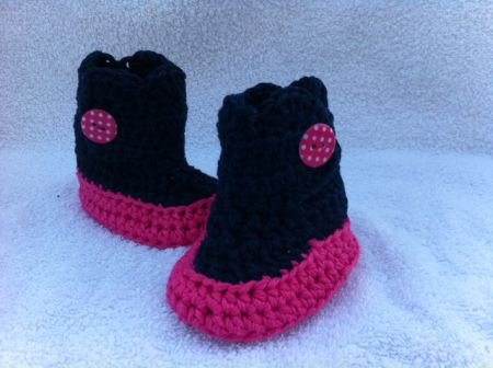 Gehaakte baby uggs - 1