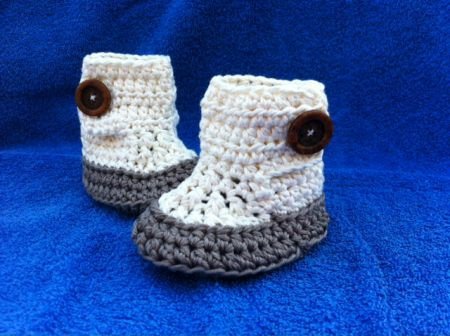 Gehaakte baby uggs - 1