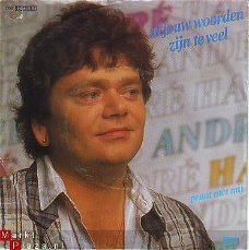 VINYLSINGLE * ANDRE HAZES *  AL JOUW WOORDEN ZIJN TE VEEL