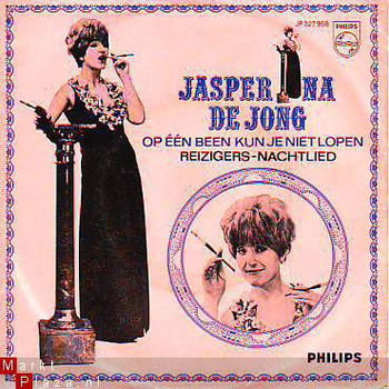 VINYLSINGLE*JASPERINA DE JONG *OP EEN BEEN KUN JE NIET LOPEN - 1