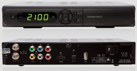 Homecast HS2100 Plus, digitale hd satelliet ontvanger - 1