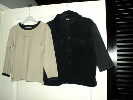 Jottum 2-delige set zwarte rib blouse met longsleeve 116 - 1