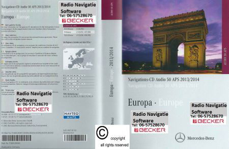 Alle Becker/Mercedes Comand Aps DVD/Audio Aps 50/30 CDs 2014 - Afbeelding 2