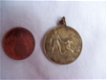 grote antieke medaille koper messing rk religie vintage oud - 1 - Thumbnail